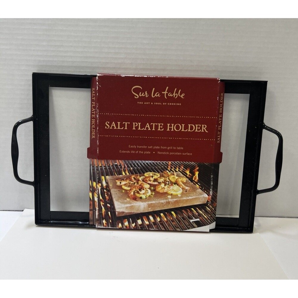 Salt Block Holder 8x12 Inch Sur la table Nonstick Porcelain Surface